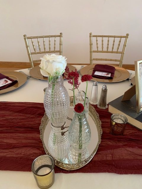 Bud vase centerpieces
